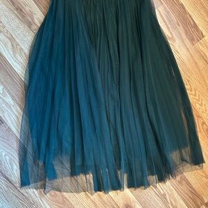 Morning lavender Elegant Green Tulle Skirt